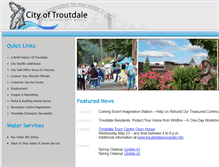 Tablet Screenshot of ci.troutdale.or.us